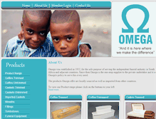Tablet Screenshot of omegafuneralware.co.za